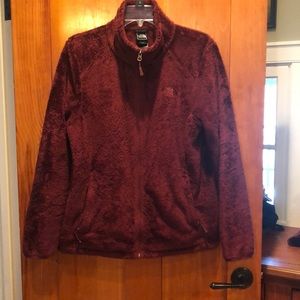 COPY - Women’s Northface maroon fuzzy fleece large